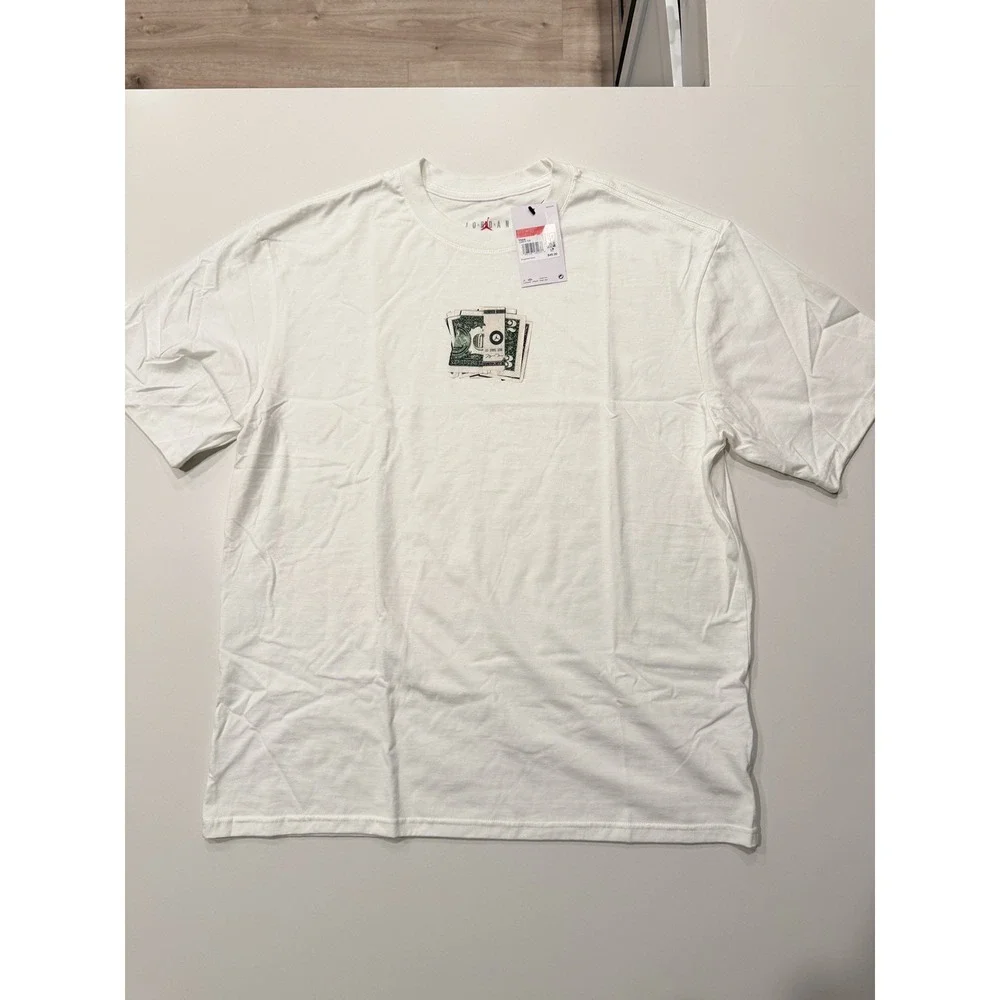 Nike Air Jordan AJ3 Cash T-Shirt White IQ6952-100 Mens Large NWT